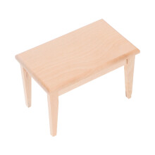 Rechteckiger Küchentisch, Mini-Puppenhaus-Esstischmöbel, Puppenhaus-ABS, Khaki, 10,50 x 6,50 x 6,50 cm
