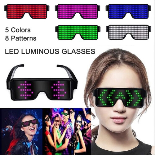 Γυαλιά LED με φόρτιση USB, συμβατά με καθημερινή διακόσμηση, στολές πάρτι 1