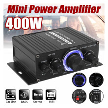 Ak380 800W 12V výkonový zosilňovač Bluetooth 5.0 Stereo domáci auto Basový zosilňovač Prehrávač hudby Bluetooth reproduktor do auta Trieda