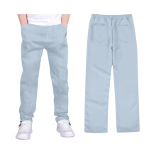 Pantaloni eleganti da ragazza con elastico in vita e parte anteriore piatta, ideali per la scuola.