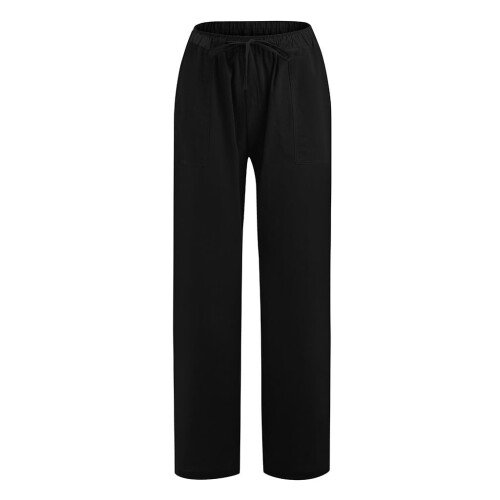 UTTOASFAY Γυναικείο Παντελόνι Γυναικείο Casual Μονόχρωμο Παντελόνι Βαμβάκι Λινό