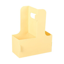 Porte-gobelets jetables en kraft coloré avec poignées – Compatible avec les cafés, restaurants, livraisons de repas et gobelets à café