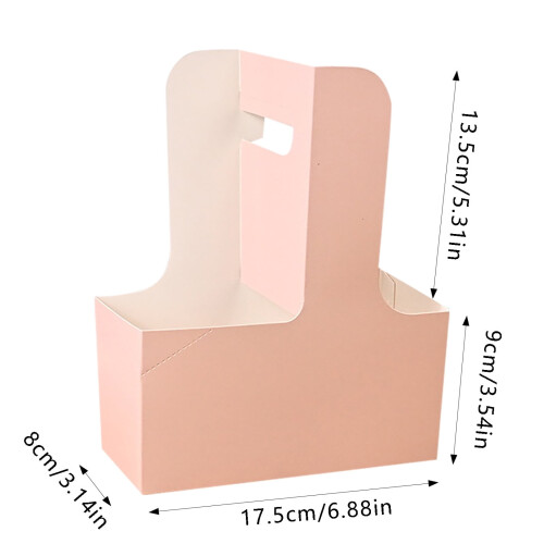 Doppelbecherträger aus Kraftpapier mit Griff 1
