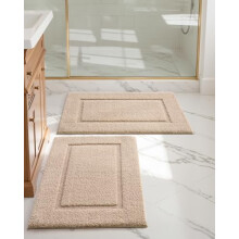 Ensemble de 2 tapis de bain 24 x 16 pouces en peluche antidérapante