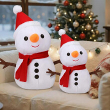 2er-Pack Schneemann-Zierkissen – 40 cm & 23 cm