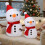 Conjunto de 2 Almofadas Decorativas com Boneco de Neve – 40cm e 23cm 1