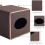 Beige tissuebox van PU-leer met gouden rand 5