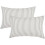 Ensemble de 2 taies d'oreiller rayées 100 % coton (taille Queen) 1