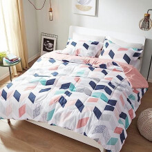 Set de pilotă Kylar Cozy, model cu volane Chevron, revers solid, alternativă din puf pentru toate anotimpurile, Twin/Twin XL,