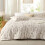 King Comforter Set Beige Floral 3-Piece Botanical 1