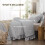 Light Grey King Comforter Set Seersucker 3-Piece 5