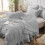Light Grey King Comforter Set Seersucker 3-Piece 6