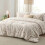King Comforter Set Beige Floral 3-Piece Botanical 2