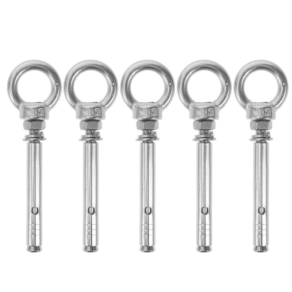 Worgeous 5Pcs Stainless Steel Eye Bolt Hanger For Lifting Ring Fixing Swing Hammock 9110895539743