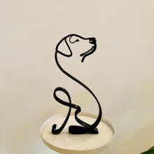 Metal Minimalist Art Sculpture, Abstract Metal Wire Geometric Animals Statue, Metal Minimalist Living Room Bedroom r, 16..6cm