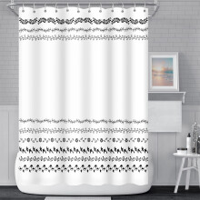 Sprchový závěs s květinovým vzorem, polyester, 72x84 palců