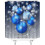 Weihnachtsduschvorhang blau-silberne Schneeflocken 2