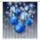 Weihnachtsduschvorhang blau-silberne Schneeflocken 3