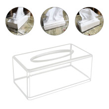 1Set Tissue Box Clear Toilet Paper Container Acrylic Rectangular For Home Use