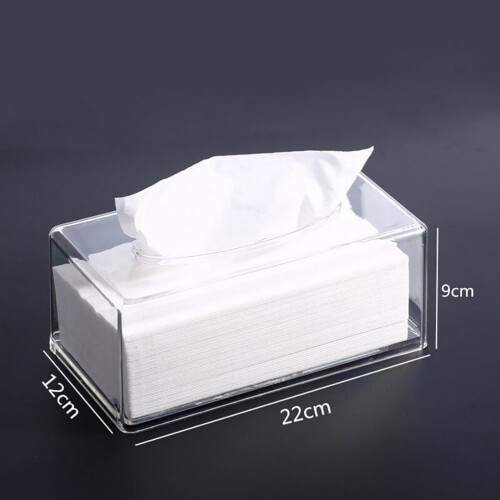 1Set Tissue Box Clear Toilet Paper Container Acrylic Rectangular For Home Use 1