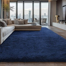 Tapete felpudo azul marinho, 1,20 m x 1,80 m