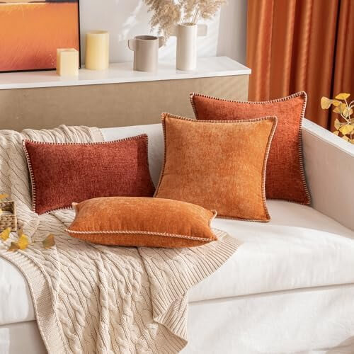 Housses de coussin en chenille 45 x 45 cm (lot de 2) 1