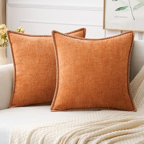 Housses de coussin en chenille 45 x 45 cm (lot de 2)