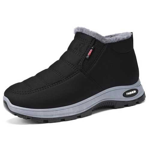 Damen-Winterstiefeletten, warm gefüttert, schwarz