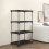 Plastic Stackable Shelf Unit 4-Tier Black 6