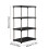 Black Plastic Storage Shelves 4-Tier 31.4x16.5x8.6 in 3