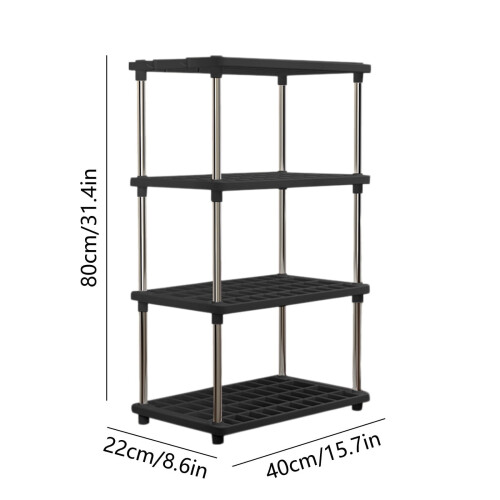 Plastic Storage Shelves 4-Tier Medium 2