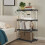 4-Tier Plastic Storage Shelf Unit, 31.4" Tall, Space-Saving, Black, Compatible with Connectable Shelving 6