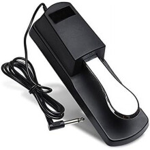 Piano-Style Sustain Foot Pedal For Yamaha Dgx-200 Dgx-202 Dgx-205 Dgx-300 Dgx-305 Dgx-500 Dgx-505 Dgx-520 Dgx-530 Dgx-620 Dgx-630, Silver
