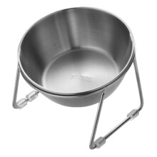 Stainless Steel Elevated Cat Bowl Tilted Raised Cat Bowl with Metal Stand Pet Feeding Dish to Prevent Fatigue for Indoor Cat And Dog
