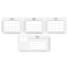 4pcs Creative Envelope Plastic Templates Envelope Addressing Guide Templates