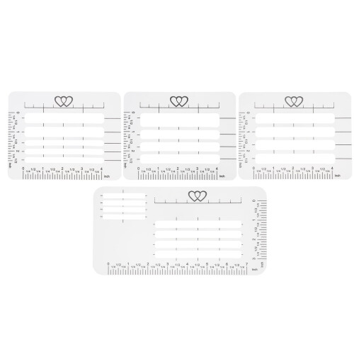 4pcs Creative Envelope Plastic Templates Envelope Addressing Guide Templates