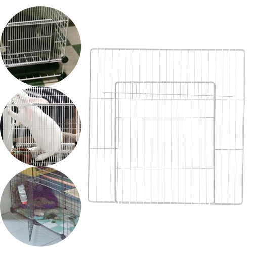 Door Cage Iron Yard Rabbit Fence Expandable Small Animals Panel White Dense Grid 2