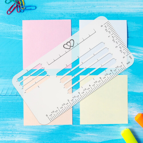 4pcs Creative Envelope Plastic Templates Envelope Addressing Guide Templates 1