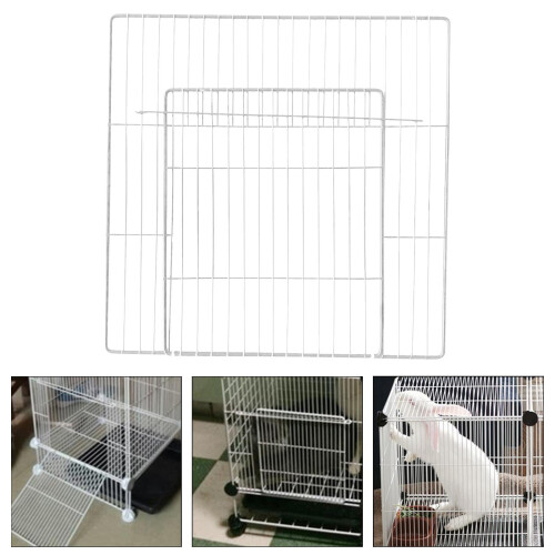 Door Cage Iron Yard Rabbit Fence Expandable Small Animals Panel White Dense Grid 1