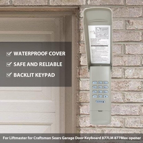 Garage Door Opener Keypad Wireless for LiftMaster Yellow Learn Button Models, Secure PIN Access 2