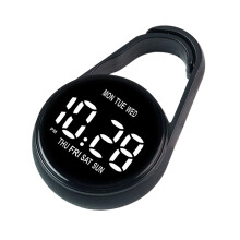 Digitale sleutelhanger zakhorloge aanraakbediening-Zwart
