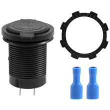 12V-24V Bilfordon VattentäT 5V 2,1A + 2,1A Dubbla USB-StröMuttag
