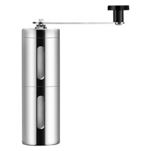 Manual Coffee Grinder Stainless Steel with Adjustable Burr, Portable Hand Crank for Travel Camping