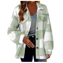 50 % de réduction sur les articles en liquidation ! Gilet cardigan Aoujea pour femme grande taille, coupe droite, à carreaux, style décontracté,