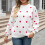 Women's Christmas sweater polka dot long sleeve 2