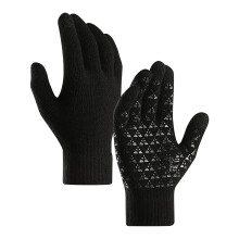 Winter Warm Gloves For Men Cold Proof Knitted Gloves Plush Thickened Full Finger Gloves Touch Screen Warm Gloves