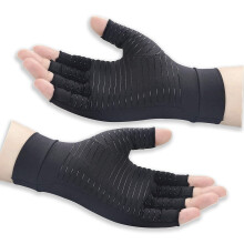 Copper-infused, Anti-Swelling, Carpal Tunnel Friendly, Typing Support & Joint Comfort - Medium Size Women's & Men's Hand Relief Gloves