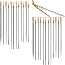 24 Pieces Easy Threading Needles Blind Needles Self-Threading Open Needles Sewing Needles Hand Embroidery 3 Sizes