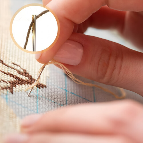 24 Pieces Easy Threading Needles Blind Needles Self-Threading Open Needles Sewing Needles Hand Embroidery 3 Sizes 2