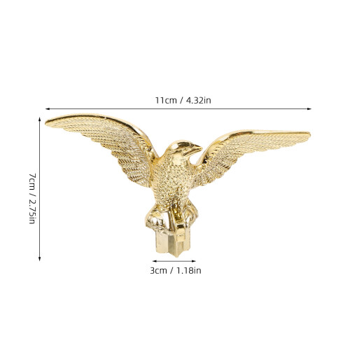 Flagpole Eagle Topper in Golden Plastic Decorative Garden Flagpole Head 1